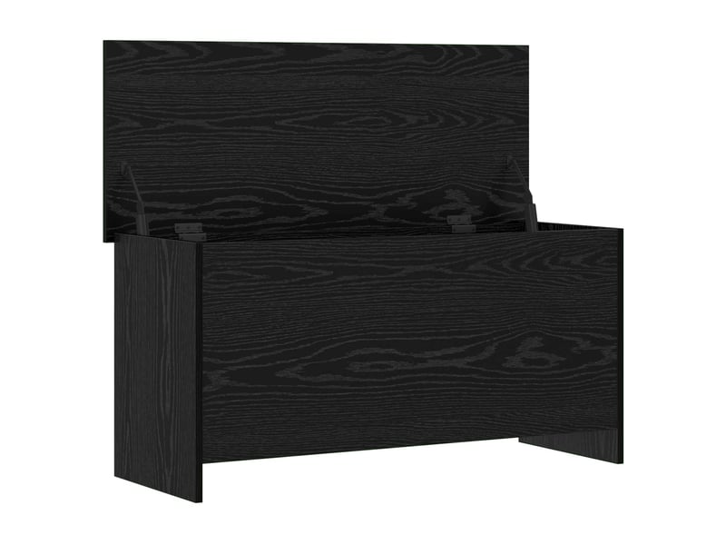  Coffre de rangement avec stockage chêne noir 100x40x50 cm  - Conforama E