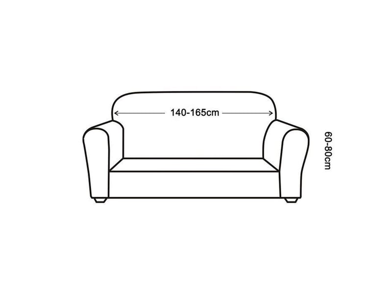  Housse canapé tout compris extensible en polaire imperméable deux places gris foncé 140-165 cm  - Conforama C