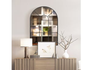 Miroir de salle de bain coloris noir <strong>VIVRYN</strong> <strong></strong> - 91 cm x 60 cm