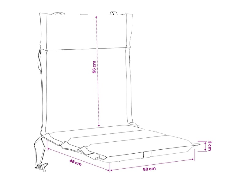  Lot de 6 coussins de chaise à dossier haut gemert cf59362  - Conforama E