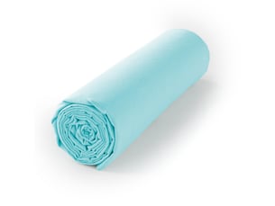 Drap housse 180x200+35 cm lin métis aqua