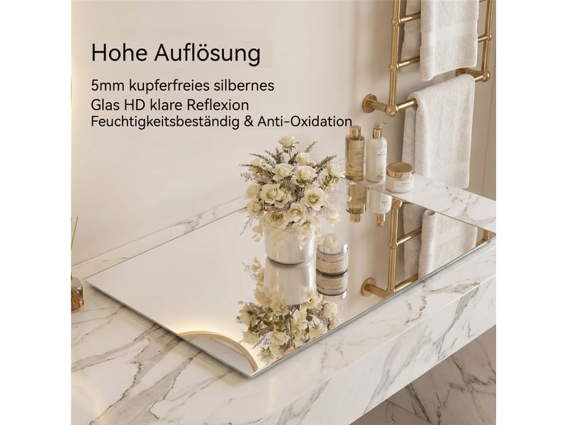  Miroir led salle de bain 70 x 90 cm, sans cadre rétroéclairé  - Conforama D