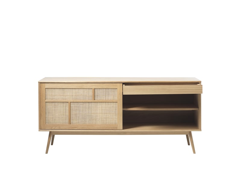 Buffet 2 portes 180 cm - bois et rotin - capri Made in Europe - Conforama C