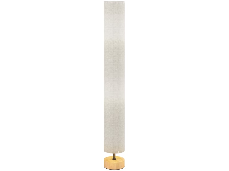  Lampadaire pour salon, puissance max. 40 w, douille e27, abat-jour en lin et structure en métal, ø 15 x 120 cm, gris  - Conforama B