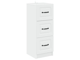 Armoire à tiroirs, rangement bureau blanc 33 x 34,5 x 87 cm bois d'ingénierie shl2380