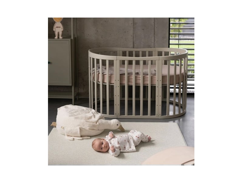  Lit bébé évolutif 7 en 1 ovale - olive waldin OWAL-O - Conforama B