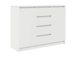 Buffet - bahut - meuble de rangement avec tiroirs blanc 100,5x35x76 cm bois d'ingénierie
