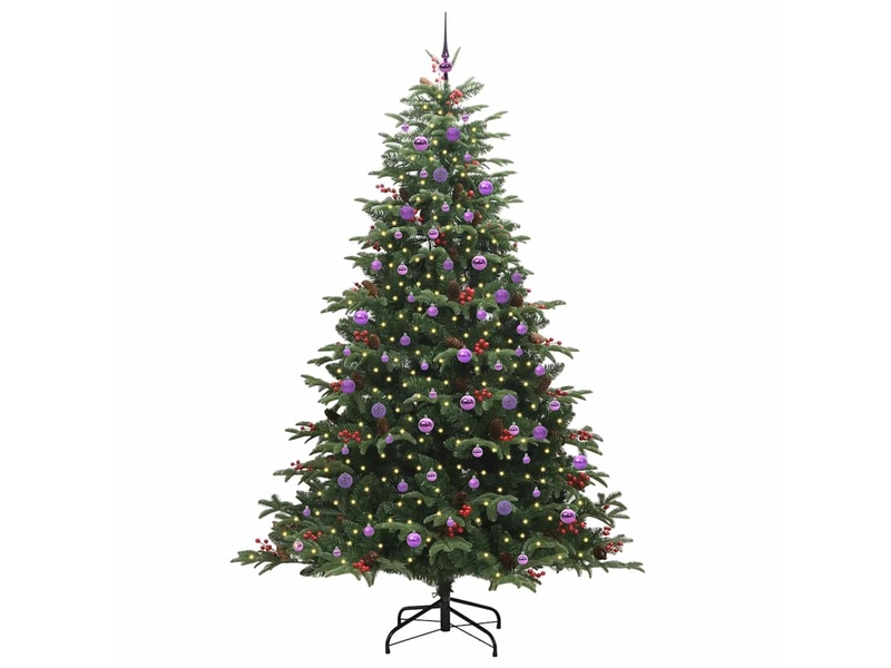 Sapin de noël, arbre de noël artificiel vert 240 cm pvc, métal et plastique cf61483 - Conforama C