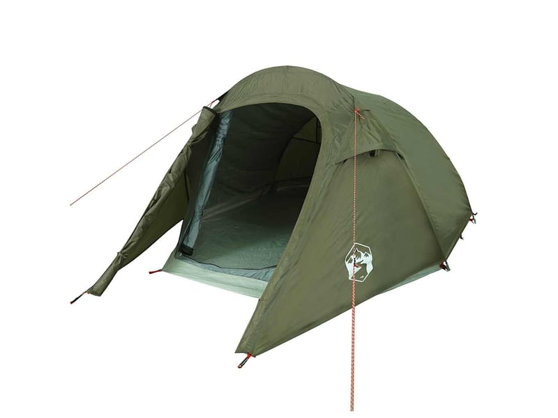  Tente de camping, tente tunnel 2 personnes vert olive imperméable  - Conforama D