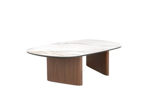 Table basse forme atypique coloris bicolore ANGEL CERDA 2171 - 101 cmx101 cm