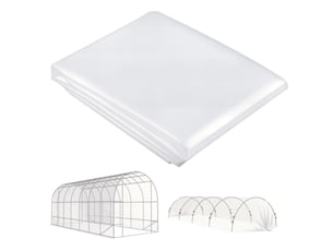 Bâche de serre en pe, résistante aux uv et imperméable, pour couvrir les plantes. Dimensions : 7 x 8 m.