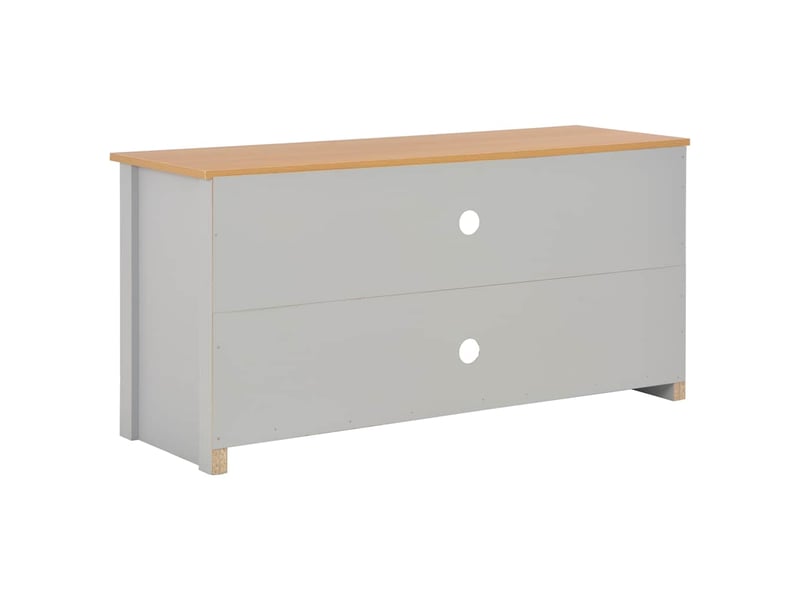  Meuble tv - banc tv - meuble de rangement gris 120x39x58 cm  - Conforama D