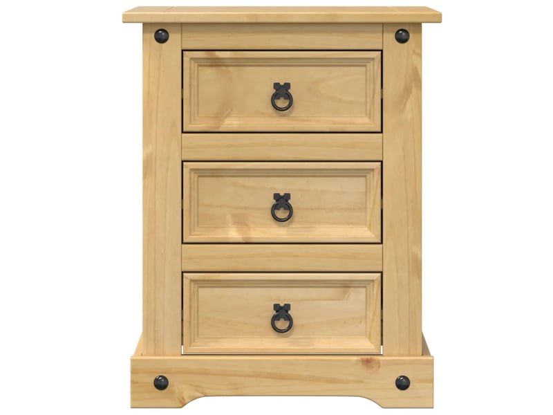  Table de chevet - cabinet de chevet - table de nuit corona 53x39x66 cm bois de pin massif  - Conforama C