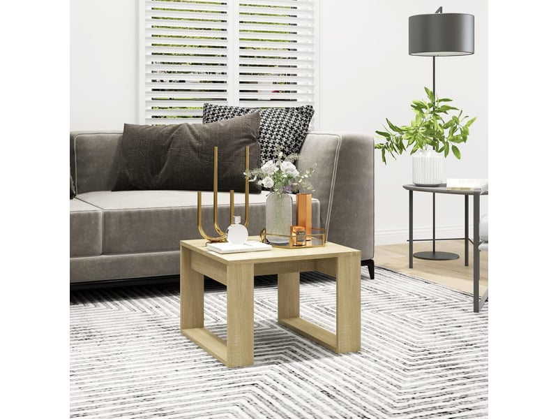  Table d'appoint | bout de canapé table basse chêne sonoma 50x50x35 cm bois d’ingénierie  - Conforama B