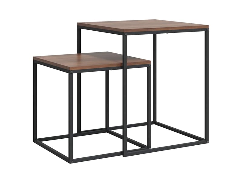  Ensemble de table basse 2 pcs bois d'ingénierie et métal shl5691  - Conforama A