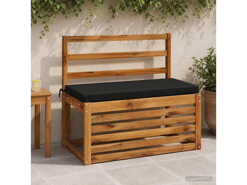  Coussin de banc, coussin d'assise, coussin de canapé soest 100 % polyester noir 60 x 40 x 5 cm cf53443  - Conforama B