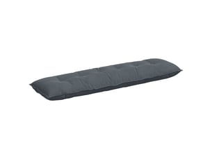 Coussin de dos, coussin de dossier gris foncé 180 x 50 cm tissu en velours côtelé cf54709