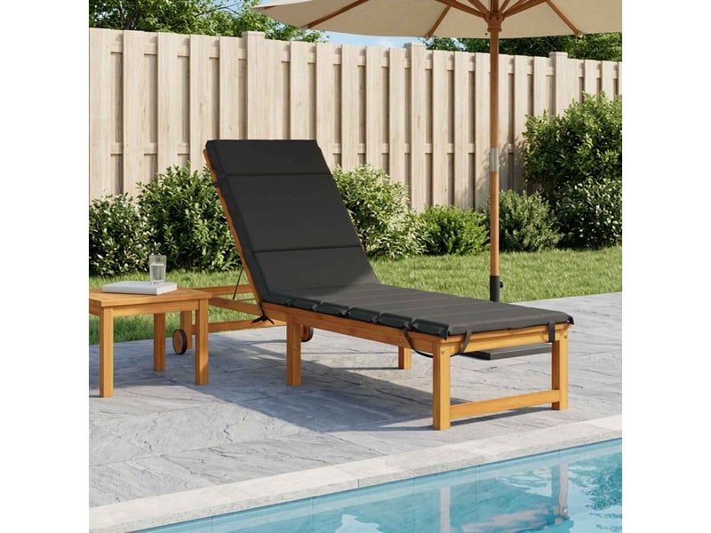 Coussin de transat, coussin pour bain de soleil gemert 100 % polyester anthracite cf56101 - Conforama B