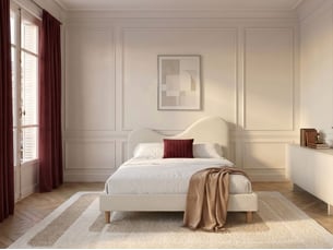 Lit 2 places 160x200 cm BOBOCHIC CELINA coloris blanc