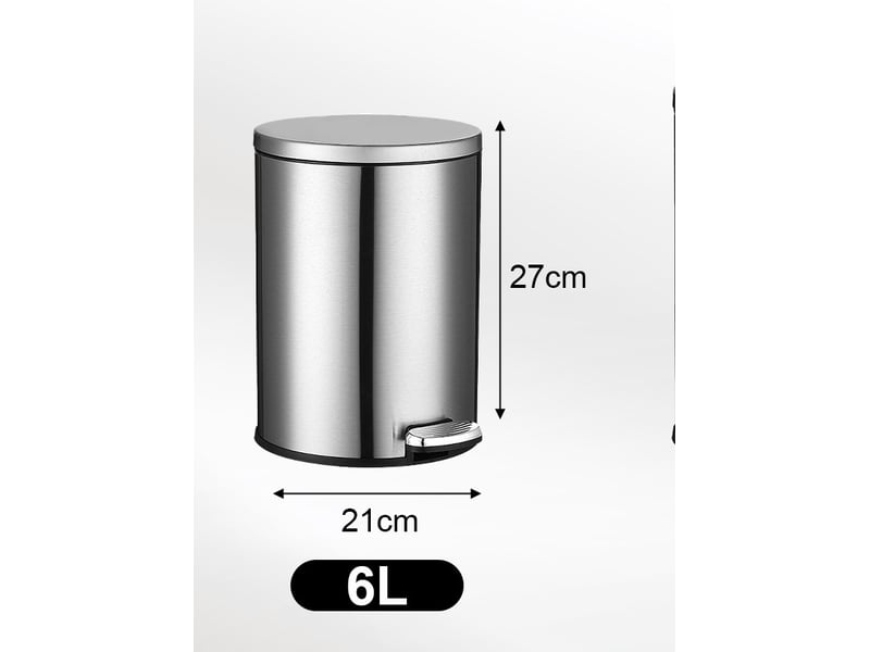  Poubelle salle de bain  avec pédale pour salle de bain et petit espace 6l  - Conforama B