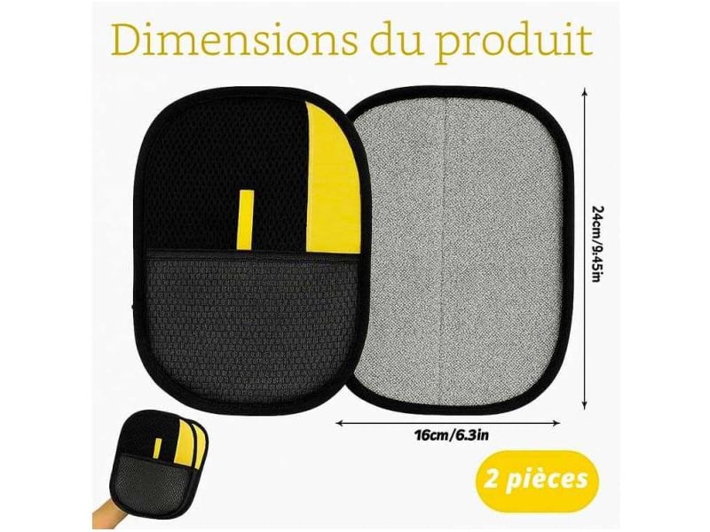  Set de 2 gants anti-poils d'animaux  - Conforama C