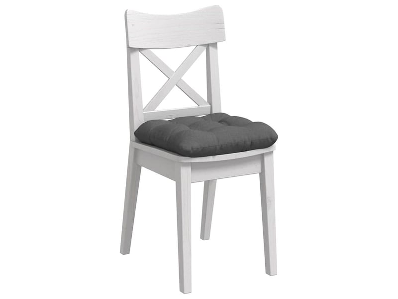  Lot de 4 coussins de siège, coussins décoratifs tissu gris foncé 40 x 40 x 12 cm cf60008  - Conforama C