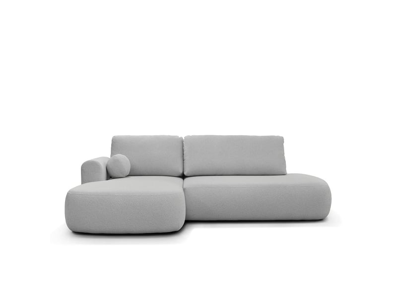  Canapé molino convertible 4 places angle gauche gris clair laine bouclée 3CA61.LO.4AC.G.16 - Conforama A