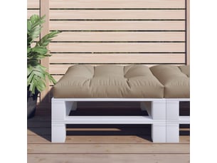 Coussin de palette, coussin de chaise, coussin de canapé taupe 80x80x12 cm tissu cf55471