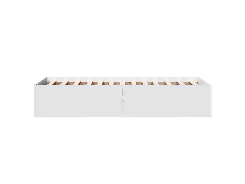  Lit simple- lit adulte -  cadre de lit au sol blanc 80 x 200 cm bois d'ingénierie  - Conforama D