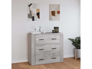 Buffet - bahut - meuble de rangement sonoma gris 80x33x70 cm bois d'ingénierie