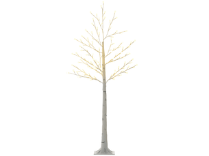 Arbre artificiel blanc avec 120 lumières led, étanchéité ip44, luminosité réglable, décoration intérieure, 20 x 20 x 150 cm.