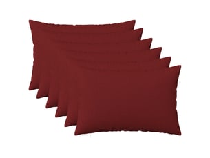 Lot de 6 coussins avec oreiller, coussins décoratifs heerlen bordeaux tissu cf50688