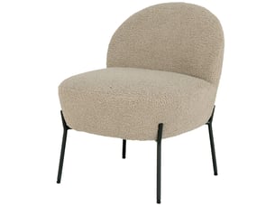 Law-fauteuil en tissu bouclé taupe