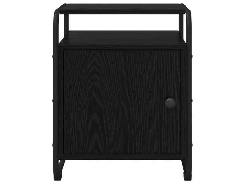 Table de chevet - cabinet de chevet - table de nuit 2 pc chêne noir bois d'ingénierie - Conforama E
