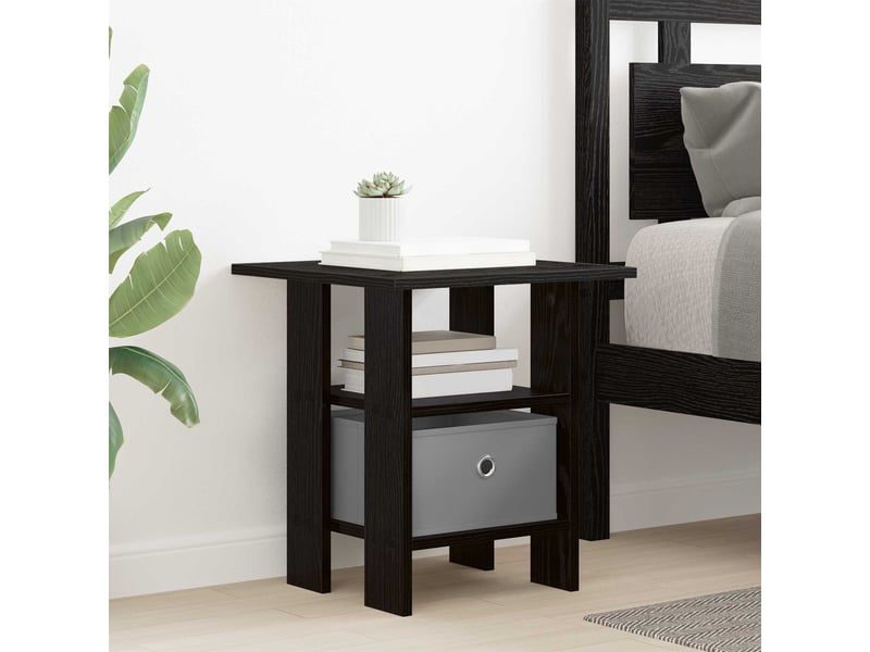 Table de chevet - cabinet de chevet - table de nuit 2 pc chêne noir 41 x 40 x 45 cm  - Conforama C