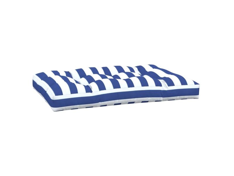  Coussin de palette, coussin de chaise, coussin de canapé rayures bleues et blanches 120x80x12cm tissu cf55419  - Conforama D