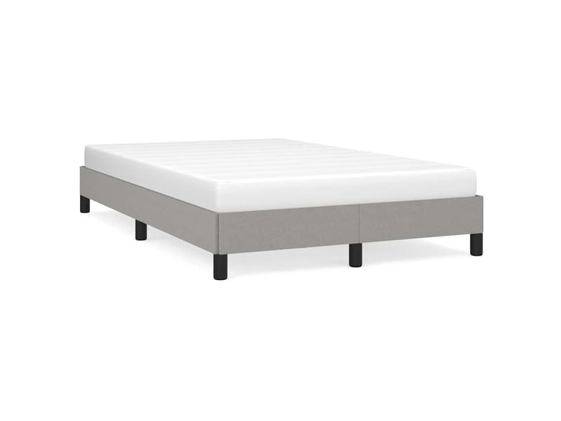 Lit double- lit adulte -  cadre de lit sans matelas gris clair 120x200 cm tissu  - Conforama A