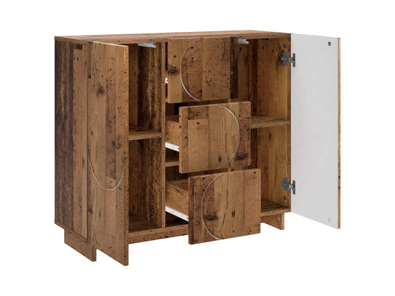 Buffet salon, buffet de rangement bois ancien 85,5x31x75 cm bois d'ingénierie shl23395 - Conforama C