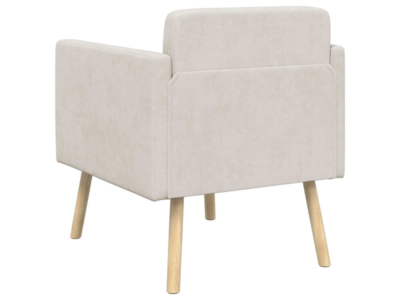  Vidaxl fauteuil d'appoint crème tissu chenille  - Conforama E