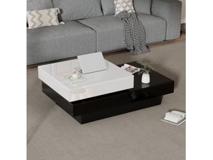 Table basse carré(e) coloris bicolore <strong>MIVRAY </strong> <strong></strong>