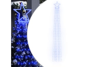 Guirlande de sapin de noël, éclairage de noël 320 led bleu 375 cm cf62344
