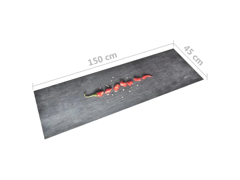  Tapis de sol rectangulaire lavable cuisine couloir 150 x 45 cm antidérapant ambiance moderne en polyamide gris 02_0046525  - Conforama E