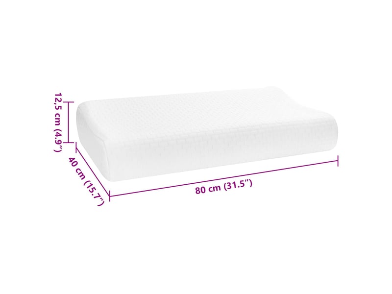  Oreiller, coussin de sommeil 80 x 40 x 12,5 cm moyen blanc cf55939  - Conforama E