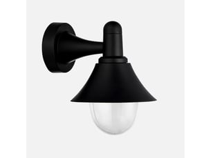 Applique extérieure classique fabrilamp mentol noir, 1 x e27, ip44, 25 x 18,1 x 23,2 cm