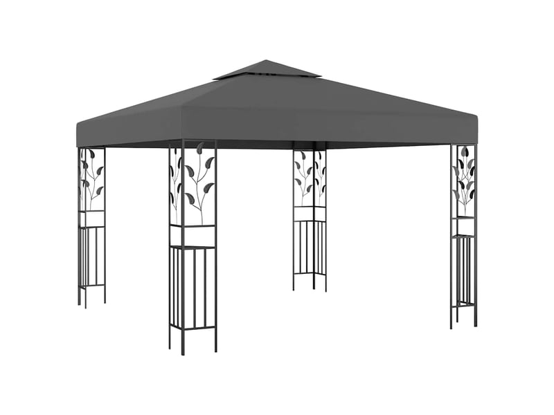  Tonnelle avec guirlande lumineuse à led 3x3 m anthracite cf62462  - Conforama C