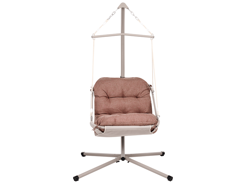  Fauteuil suspendu avec support alghero métal marron  - Conforama D