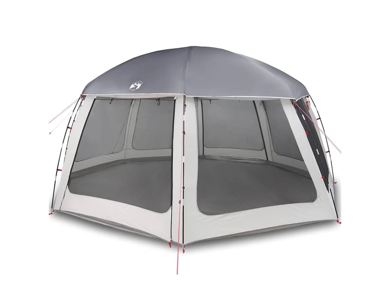  Tente piscine toit amovible parois maille gris 612x612 cm  - Conforama A