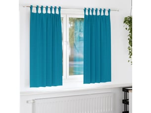 Lot de 2 rideaux occultants, rideaux black-out avec anneaux turquoise 175 x 140 cm cf44798