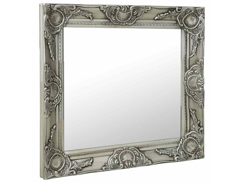 Miroir mural style baroque 60x60 cm argenté cf62886  - Conforama A