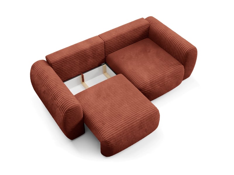 Canapé convertible premium cloud rouge - Conforama D